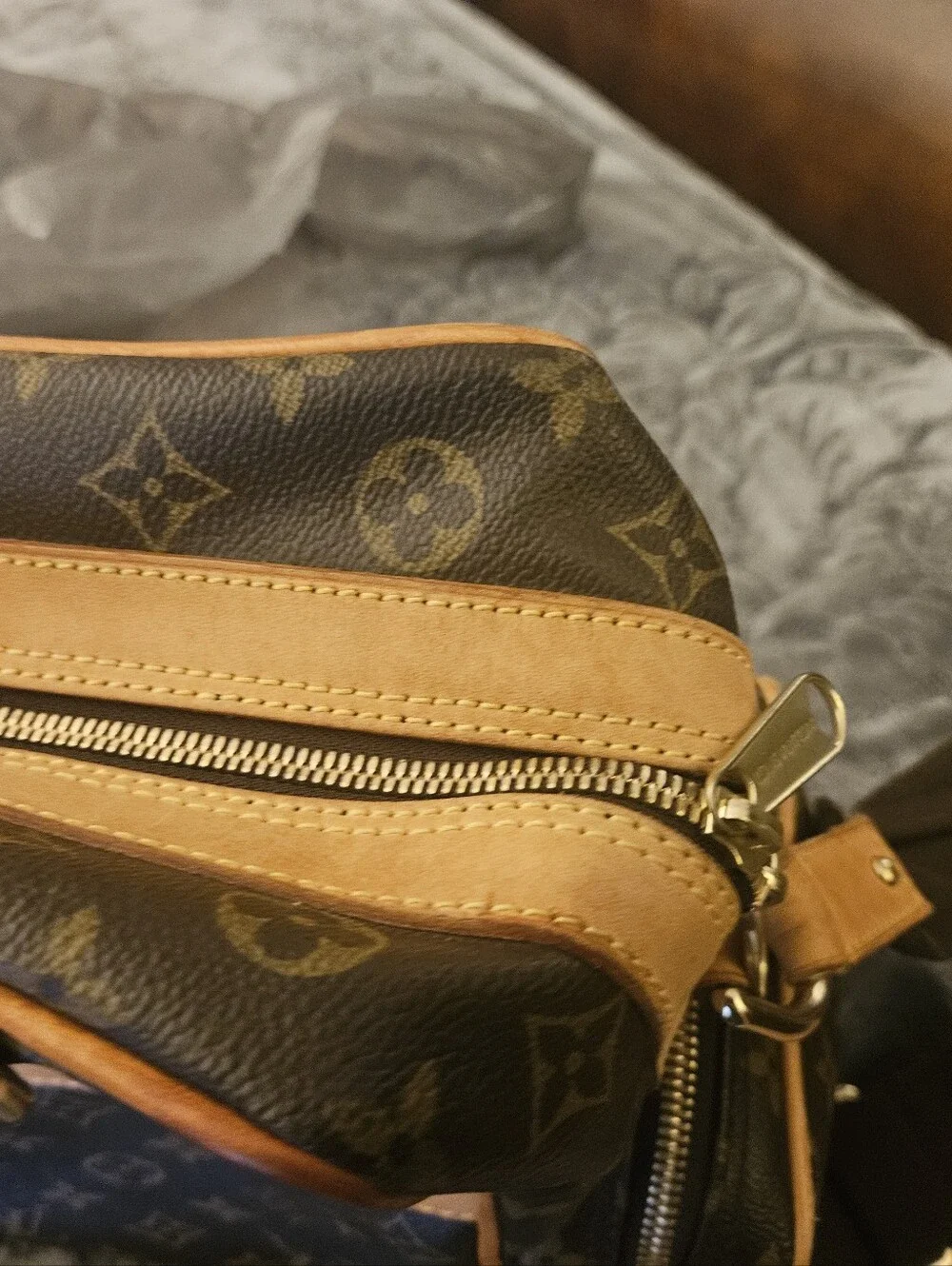 Louis Vuitton Brown Monogram Travel Shoulder Bag